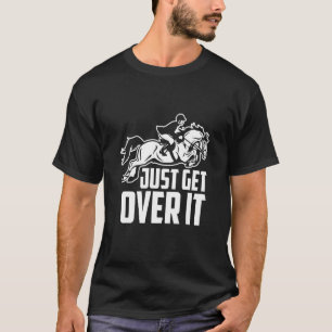 Camiseta Cavaleiro Cavalo Salto de Obstáculos Apenas Supere