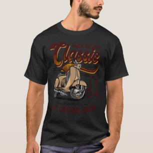 Camiseta Cavaleiro Clássico do Patinete Motor Aniversário d