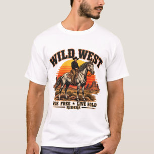 Camiseta Cavaleiro Cowboy do Velho Oeste Vintage