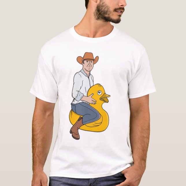 Camiseta Cavaleiro Cowboy em Pato de Borracha (Frente)