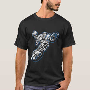 Camiseta Cavaleiro-da-moto-cruz de saia extrema