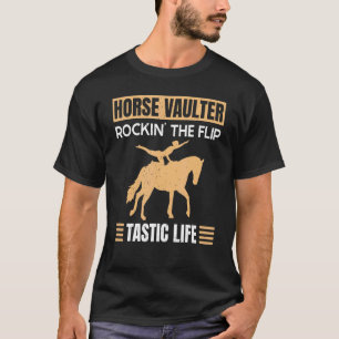 Camiseta Cavaleiro de cavalo balançando a vida flip tástica