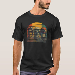 Camiseta Cavaleiro de corrida de cavalos ao pôr do sol retr