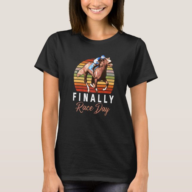 Camiseta Cavaleiro de Corrida de Cavalos Cavalgada de Caval (Frente)