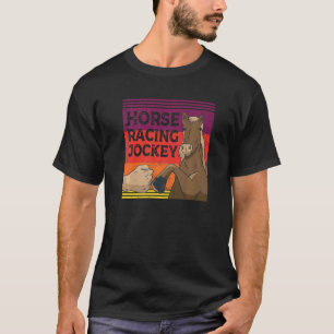 Camiseta Cavaleiro de Corrida de Cavalos Cavalo Corredor