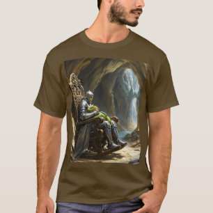 Camiseta Cavaleiro de Dragão de Caverna Fantasia Fofo