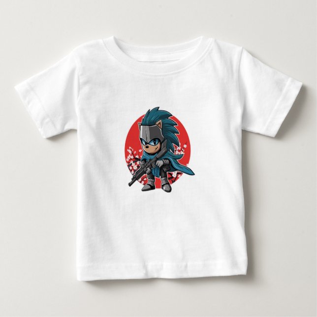 Camiseta Cavaleiro de Hedgehog (2) (Frente)