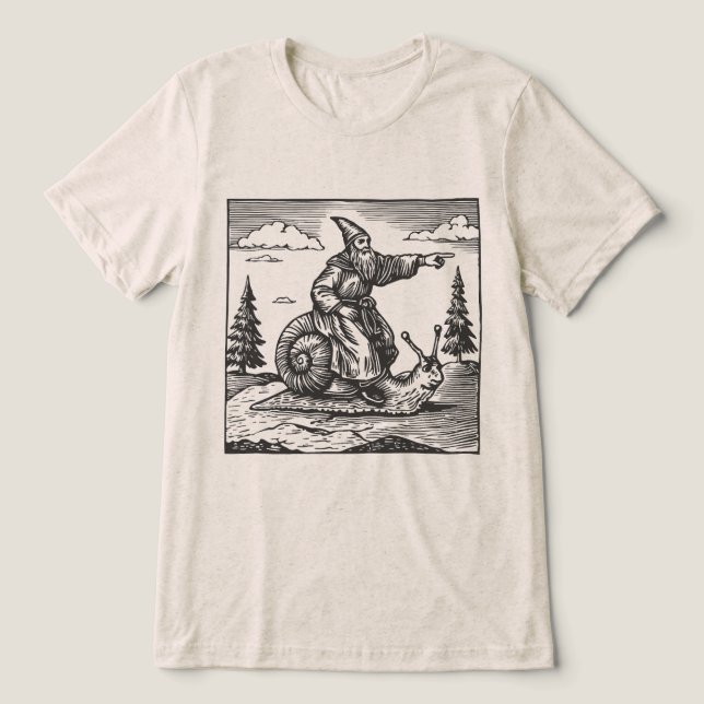 Camiseta Cavaleiro de Lesma Medieval | Retro Renascença dos (Design frontal)