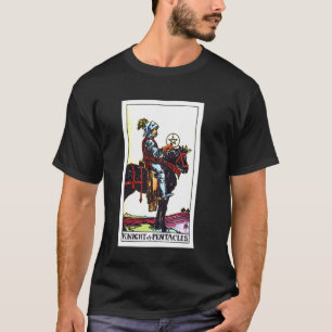Camiseta Cavaleiro de Moedas ou Pentáculos Tarot Antigo Cav