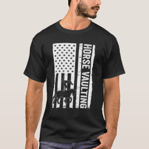 Camiseta Cavaleiro de Saltos com Cavalos de Salto com Bande