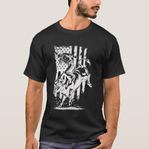 Camiseta Cavaleiro de Touro, Gráfico de Rodeio de Cowboy, T