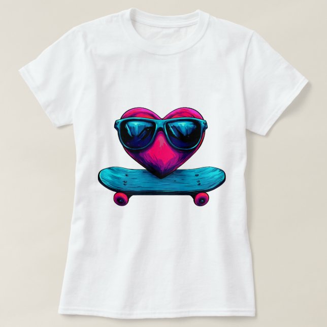 Camiseta Cavaleiro do Amor no Skate (Frente do Design)