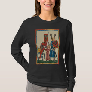 Camiseta Cavaleiro e Esquadrão, Arte Medieval do Século 14