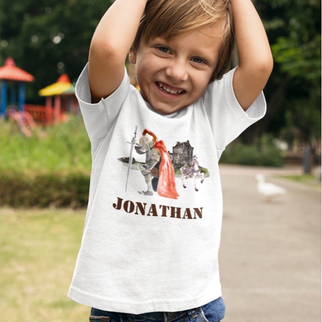 Camiseta Cavaleiro em Armor Castelo Medieval Personalizado (Criador carregado)