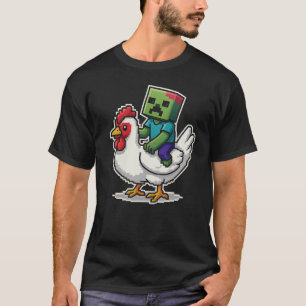Camiseta Cavaleiro Engraçado Pixel Montando Jockey de Galin