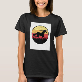 Camiseta Cavaleiro Equestre Amante de Cavalos Gráfico Retro