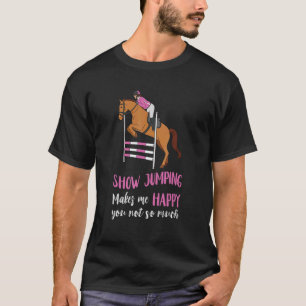 Camiseta Cavaleiro Equestre Me Faz Feliz Cavalo De Exibição