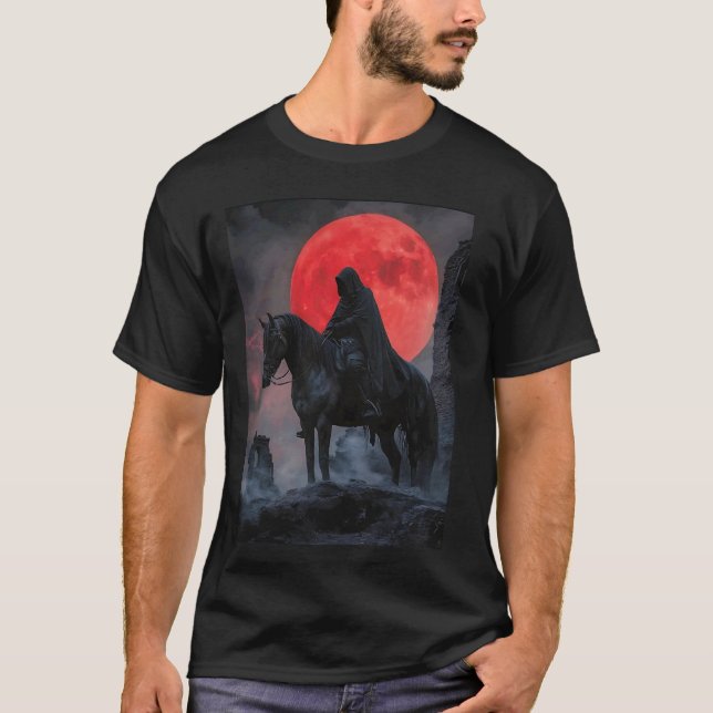Camiseta Cavaleiro escuro lua vermelha (Frente)