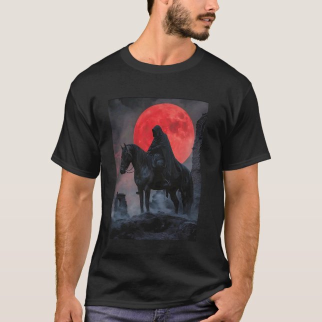 Camiseta Cavaleiro escuro lua vermelha (Frente)