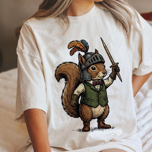 Camiseta Cavaleiro Esquilo Empunhando Espada