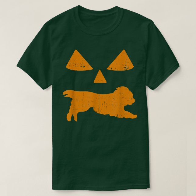 Camiseta Cavaleiro Funny King Charles Spaniel Halloween Pum (Frente do Design)