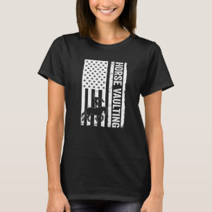 Camiseta Cavaleiro Gineta Bandeira EUA Cavalos de Ginástica