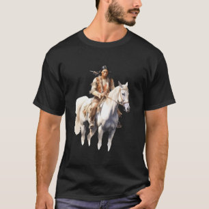 Camiseta Cavaleiro Indígena Americano Cavaleiro Nativo Trib