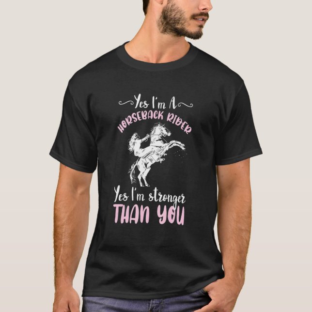 Camiseta Cavaleiro Mais Forte Que Você Cavalgando (Frente)