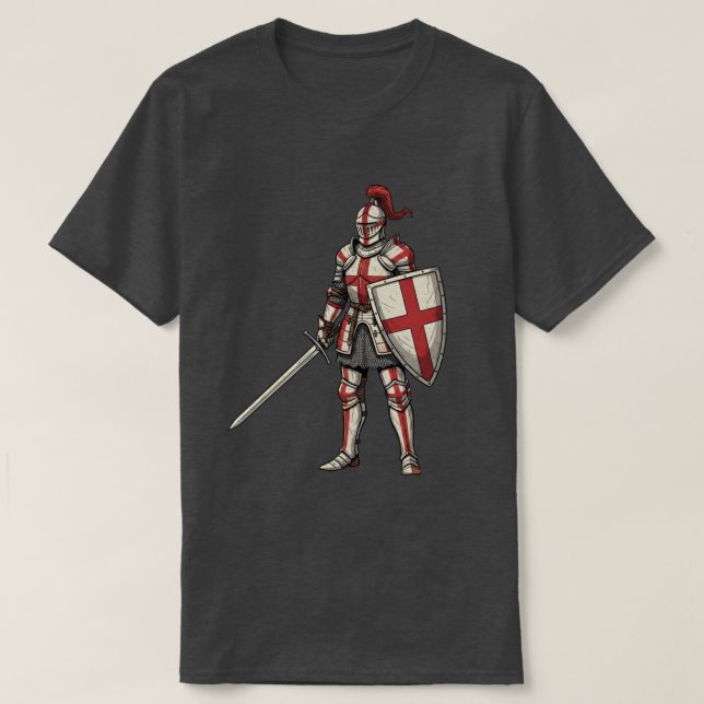Camiseta Cavaleiro Medieval da Inglaterra (Frente do Design)