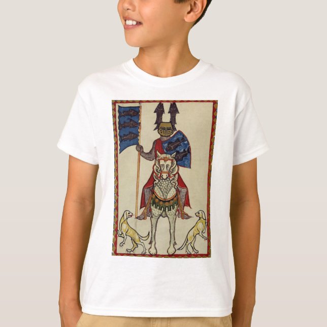 Camiseta Cavaleiro medieval que enfrenta para a frente (Frente)