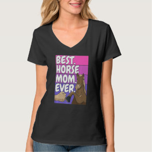 Camiseta Cavaleiro Melhor Cavalo Mãe Andando Cavalo De Cava