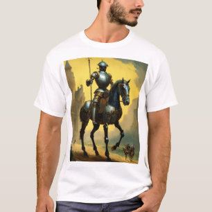 Camiseta Cavaleiro na Armadura Brilhante: Guerreiro Vintage