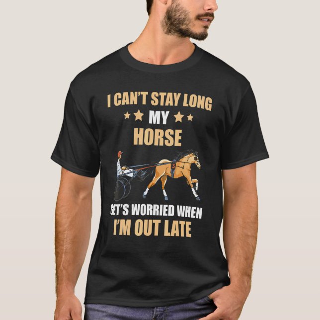 Camiseta Cavaleiro Não Posso Continuar Trottando Equitação  (Frente)