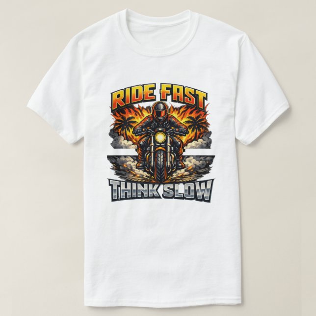 Camiseta Cavaleiro Rapido Pense Devagar (Frente do Design)