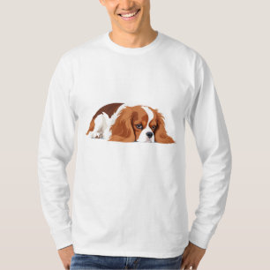 Camiseta Cavaleiro Rei Charles Adorable Animal Dormindo Div
