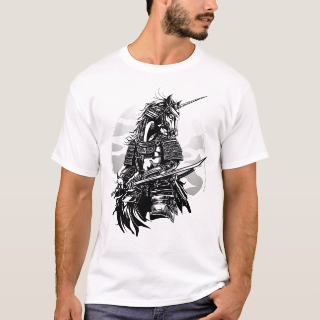 Camiseta Cavaleiro Samurai Unicórnio (1) (Frente)