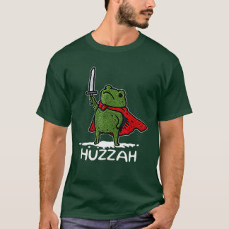 Camiseta Cavaleiro Sapo Huzzah Citação Engraçada de Espada 