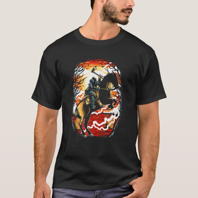 Camiseta Cavaleiro Sem Cabeça do Halloween e a Lenda do Son (Frente)