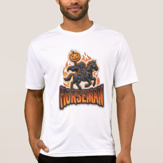 Camiseta Cavaleiro Sem Cabeça Laranja Preto Halloween