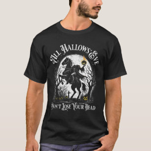 Camiseta Cavaleiro Sem Cabeça Pumpkin Face Feliz Venda de H