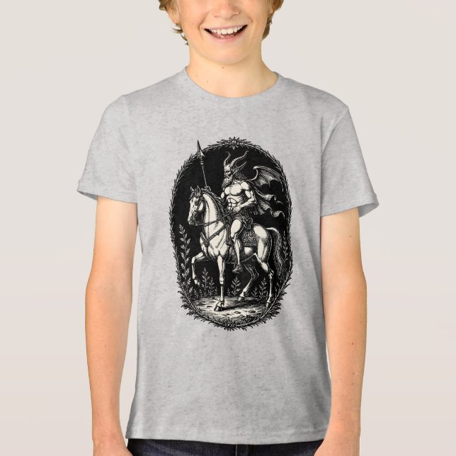 Camiseta Cavaleiro Serpente de Bathin Ascendente (Frente)