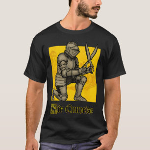 Camiseta Cavaleiro Sir Cumcise segurando tesoura Medieval -