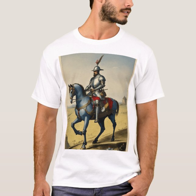 Camiseta Cavaleiro Steadfast: Armor Vintage (Frente)