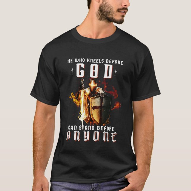 Camiseta Cavaleiro Templário, Christian, Que Se Conhece Per (Frente)