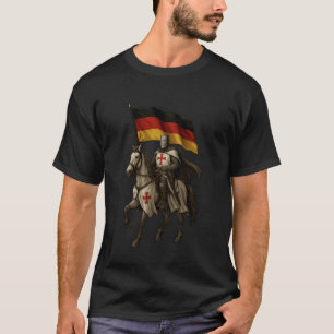 Camiseta Cavaleiro Templário Cristão com Bandeira da Aleman
