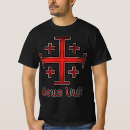 Camiseta Cavaleiro Templário Deus Vult Cruz Cristã