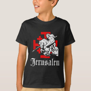 Camiseta Cavaleiro Templário Medieval Sobre Jerusalém Caval