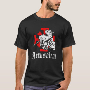 Camiseta Cavaleiro Templário Medieval Sobre Jerusalém Caval