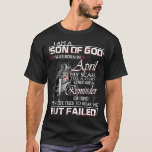 Camiseta Cavaleiro Templário Sou Filho de Deus, April Chris
