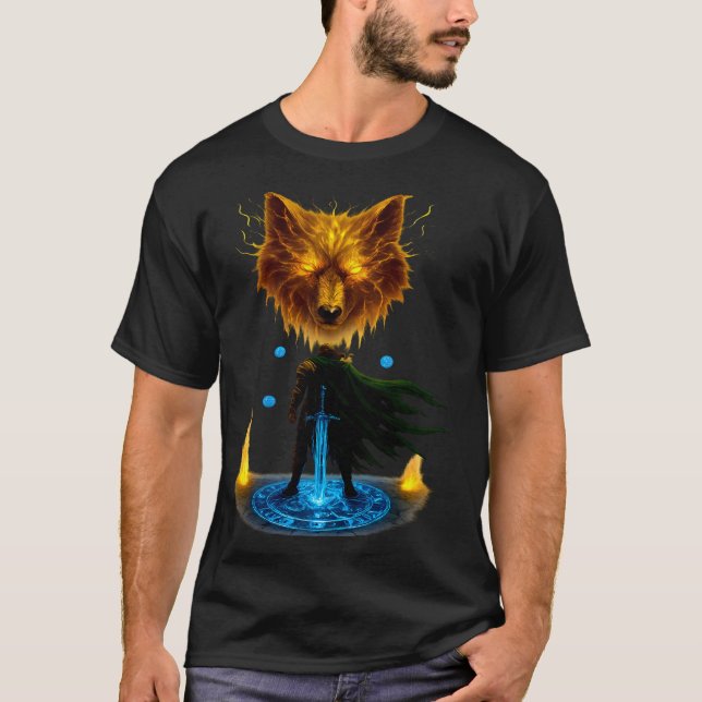 Camiseta Cavaleiro Valente Pronto para a Batalha (Frente)
